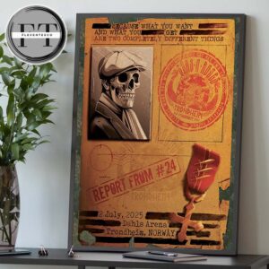 Guns N Roses At Dahls Arena In Trondheim Norway On July 2 2025 Home Decor Poster Canvas