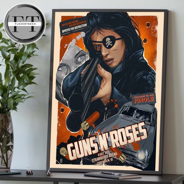 Guns N Roses At Strawberry Arena In Stockholm SE On July 4 2025 Home Decor Poster Canvas