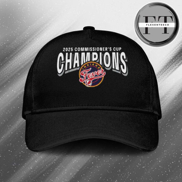Indiana Fever New Era Black 2025 WNBA Commissioner’s Cup Champions Cap Hat Snapback