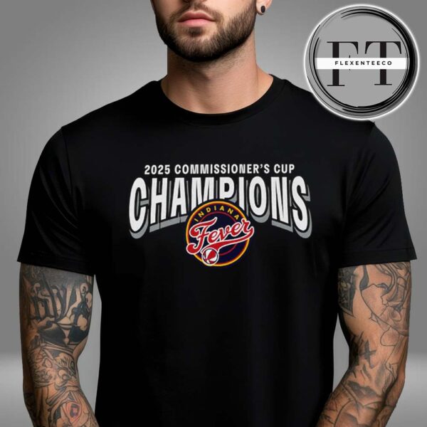 Indiana Fever New Era Black 2025 WNBA Commissioner’s Cup Champions Unisex T-Shirt