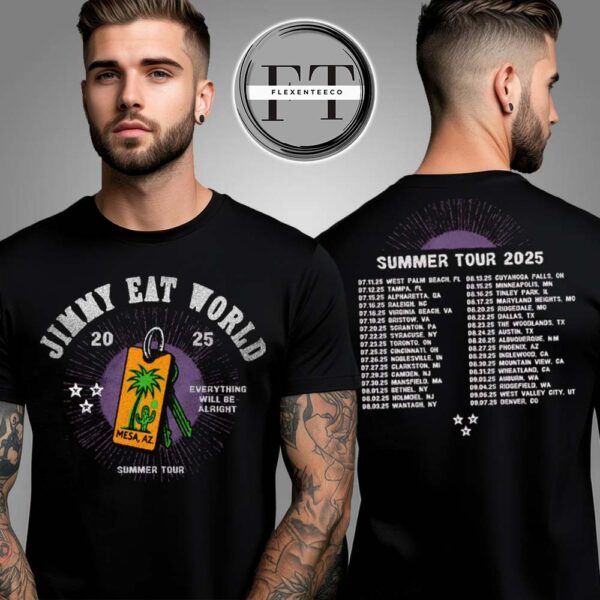 Jimmy Eat World Summer 2025 Tour Two Sided Unisex T-Shirt