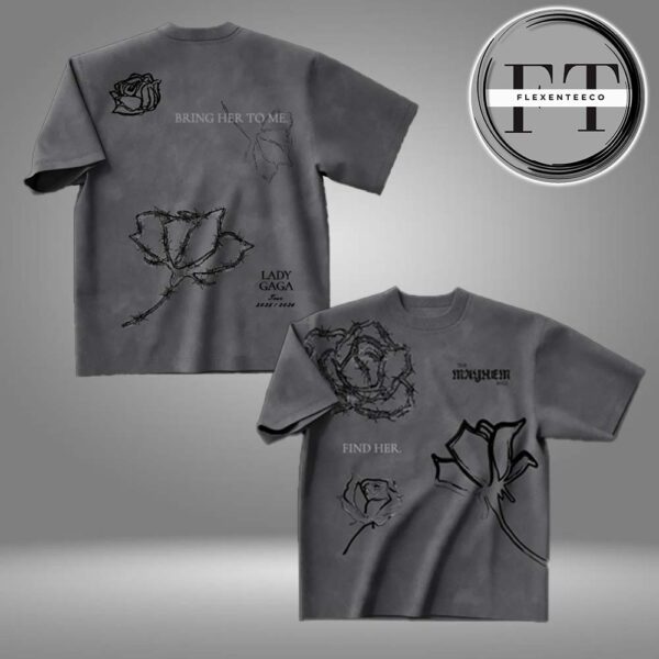 Lady Gaga Roses All Over Print Shirt