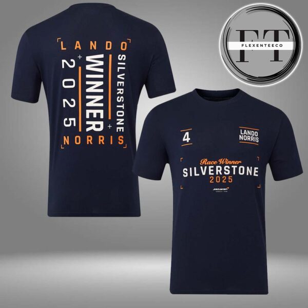 McLaren Limited Edition Unisex Lando Norris Silverstone Win Two Sided Unisex T-Shirt