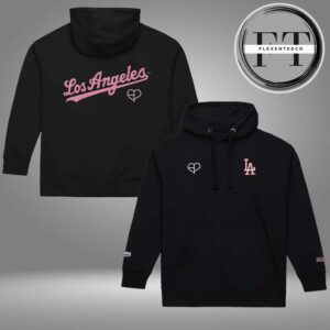 Men’s Los Angeles Dodgers Mitchell & Ness x BLACKPINK Black Pullover Hoodie All Over Print Shirt