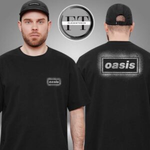 Oasis Merch For Cardiff Logo Two Sided Unisex T-Shirt