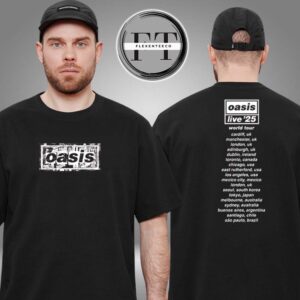 Oasis Merch For Cardiff Tour 2025 Two Sided Unisex T-Shirt