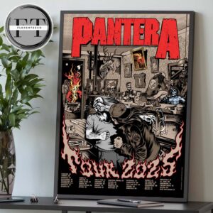 Pantera 2025 Tour Lithograph Home Decor Poster Canvas