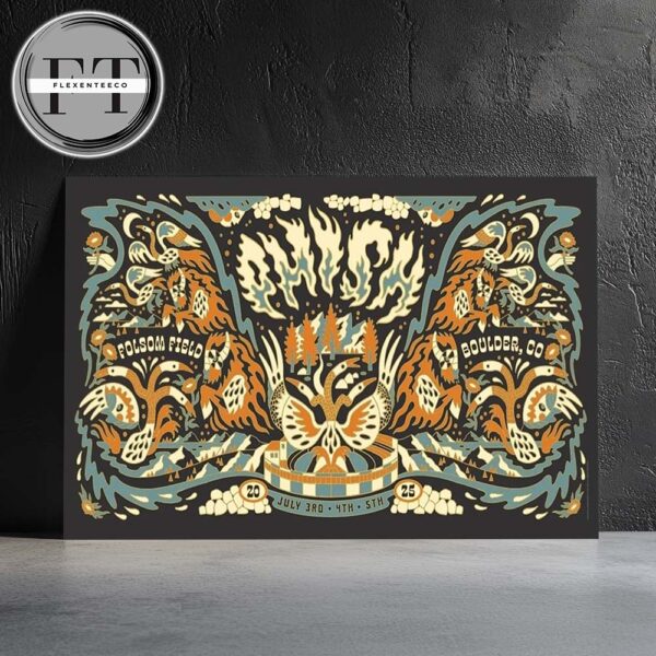Phish Dry Goods At Folsom Field In Boulder CO On July 3-4-5 2025 Landscape Home Decor Poster Canvas