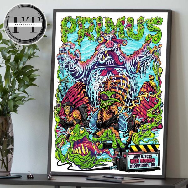 Primus At Red Rocks Amphitheatre  In Morrison CO On July 09, 2025 Home Decor Poster Canvas