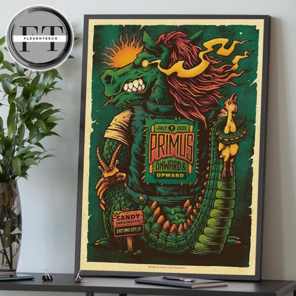 Primus On Ward And Up Ward At Sandy Amphitheater In Salt Lake City UT On July 7 2025 Home Decor Poster Canvas