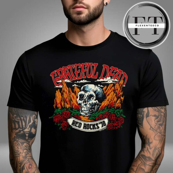 Red Rocks Grateful Dead Skull Unisex T-Shirt