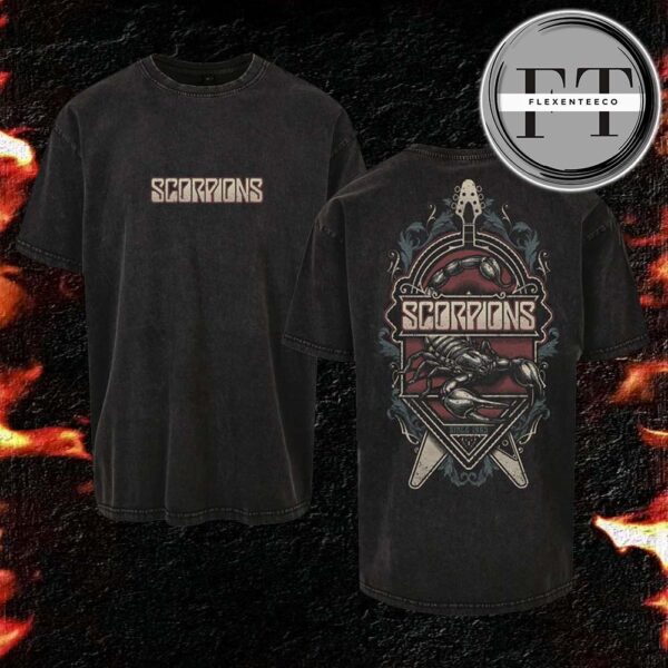 Scorpions Coming Home Live Two Sided Washed T-Shirt