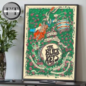 The Black Keys No Rain No Flowers Tour Schedule Home Decor Poster Canvas