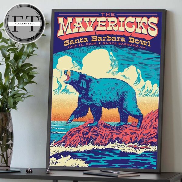 The Mavericks At Santa Barbara Bowl In Santa Barbara CA On July 11 2025 Home Decor Poster Canvas