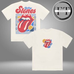 The Rolling Stones Beige Summer Two Sided Unisex T-Shirt