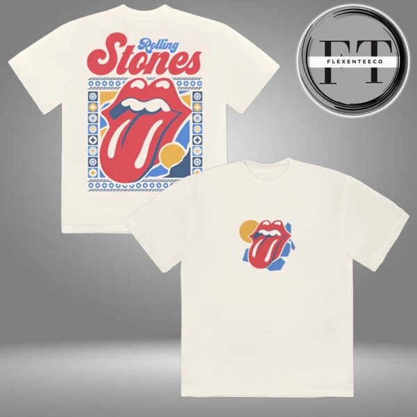 The Rolling Stones Beige Summer Two Sided Unisex T-Shirt