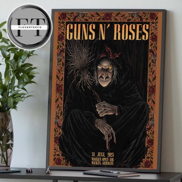 Guns N Roses Poster Show At Wacken Open Air In Wacken Germany On July 31 2025 Home Decor Poster Canvas